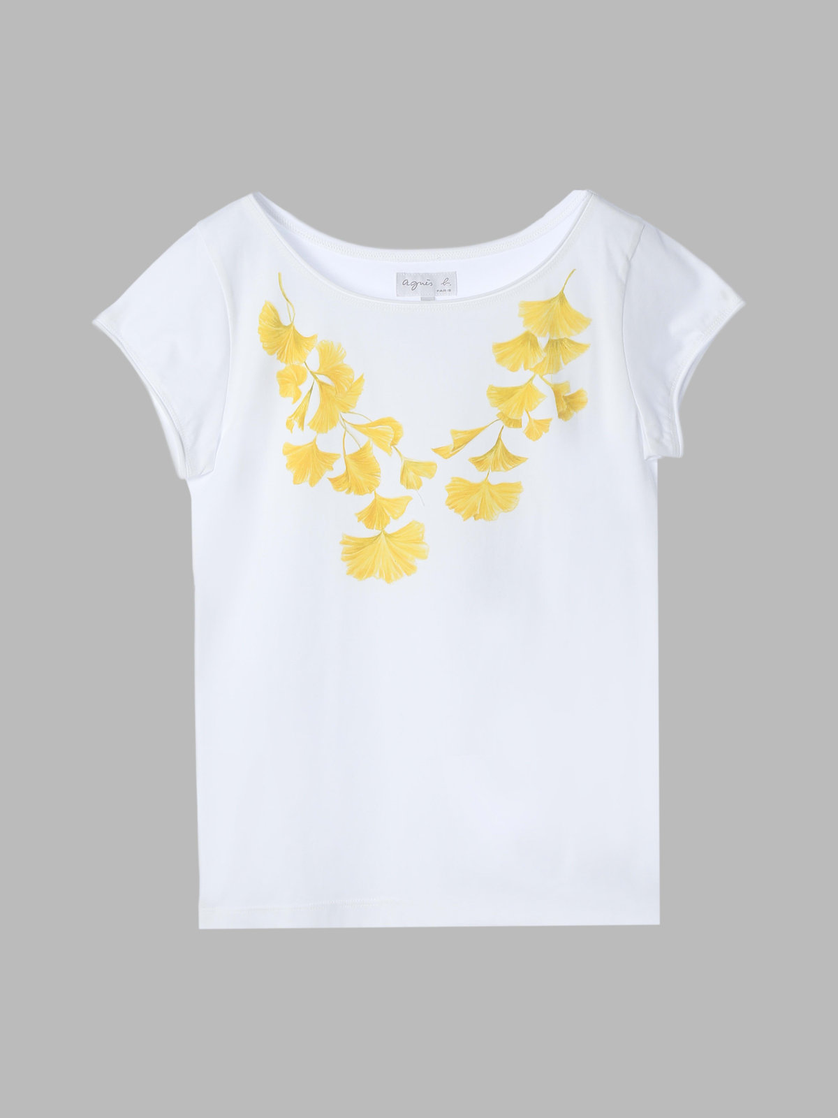FEMME ウィメンズ コットン フレンチスリーブ アーティスト Tシャツ ”Ma Za Si” ホワイト