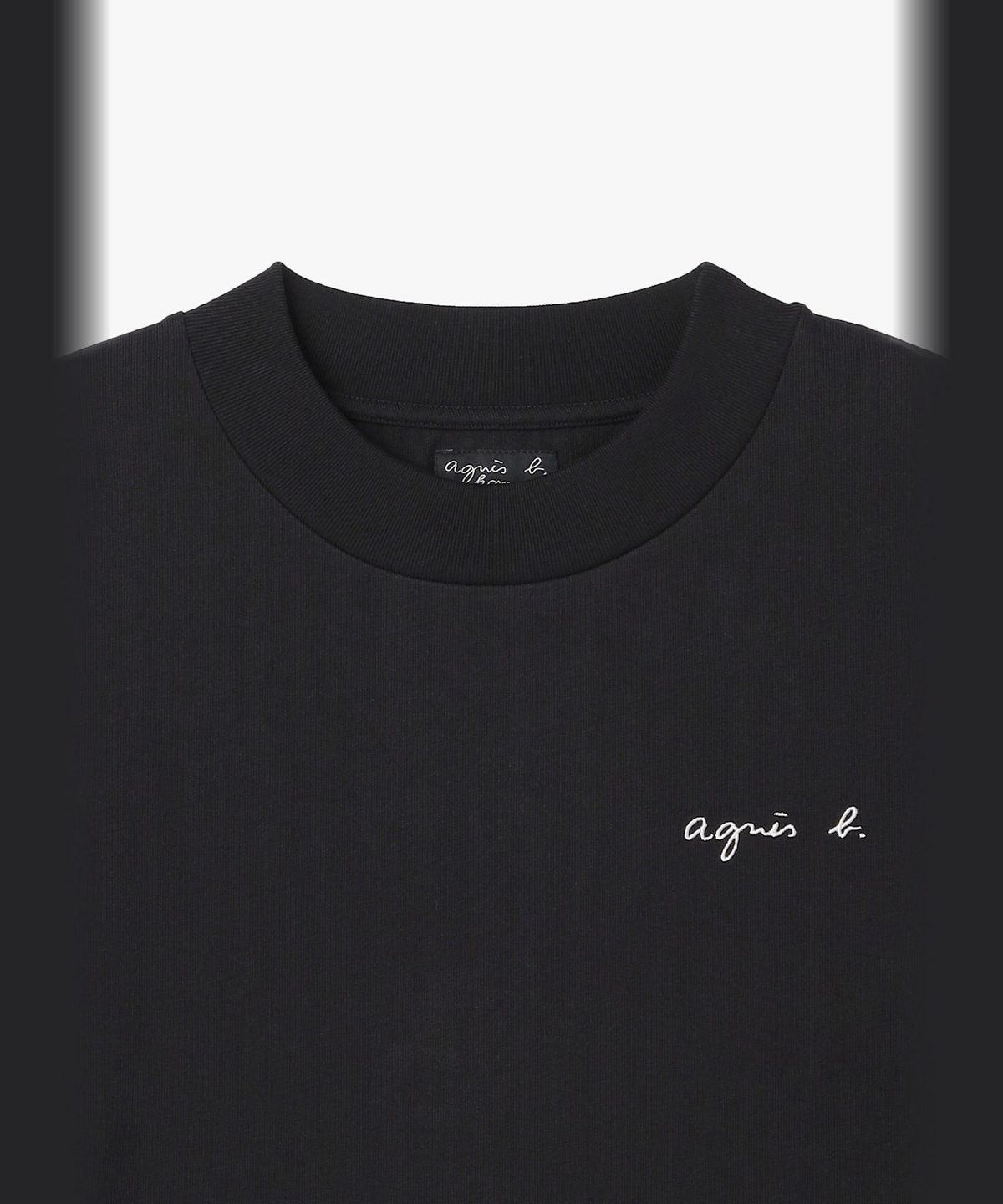 HOMME メンズ メンズ ロゴ 刺繍 コットン 半袖 Tシャツ "Horace" ブラック