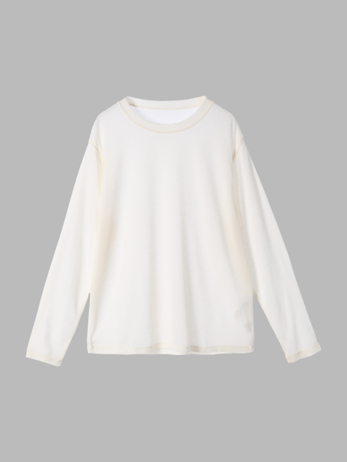 To b. by agnès b. 【Outlet】シアーボーイズロングTシャツ ホワイト