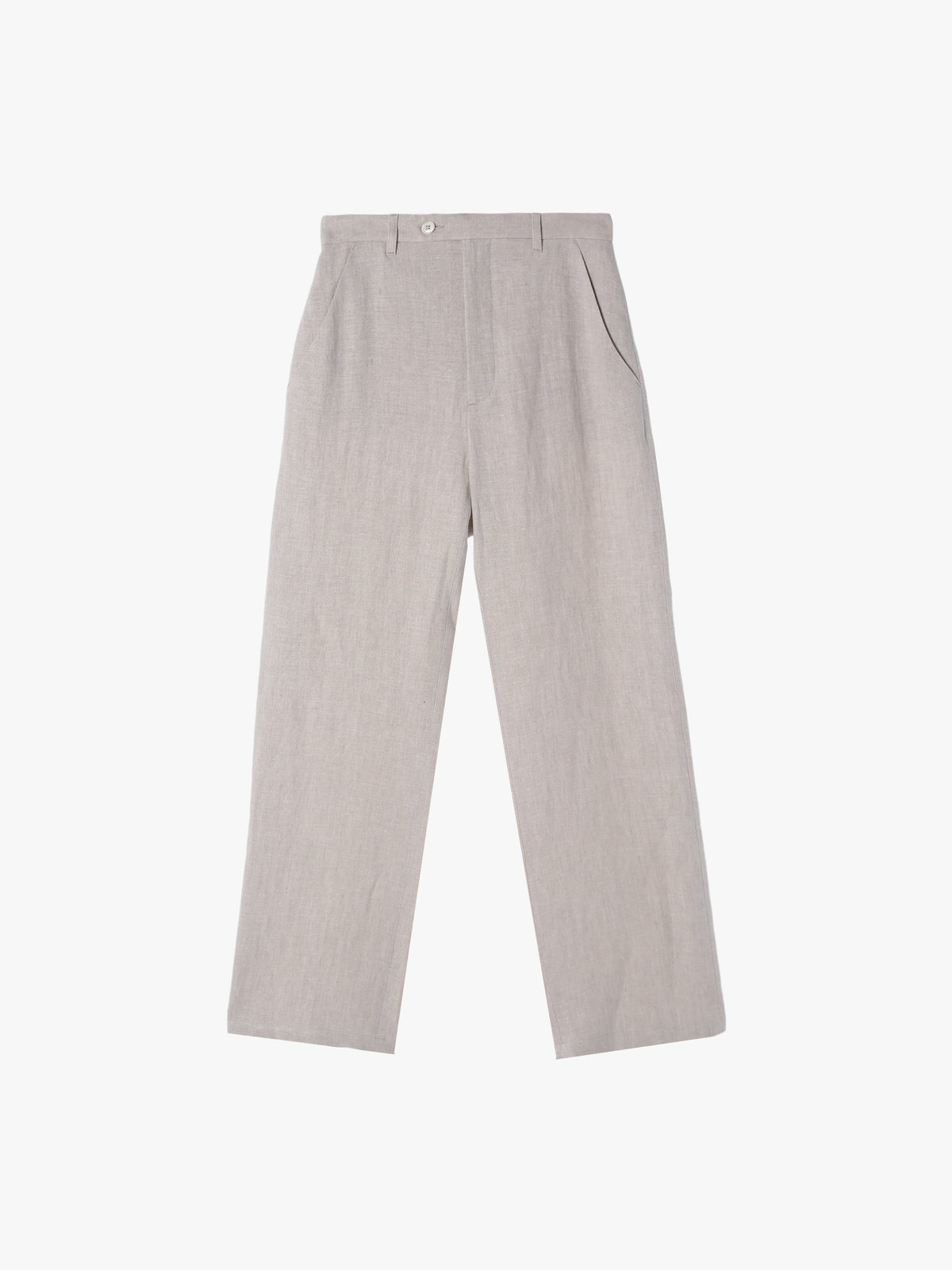 FEMME ウィメンズ リネン ストレートパンツ "Boy" ベージュ