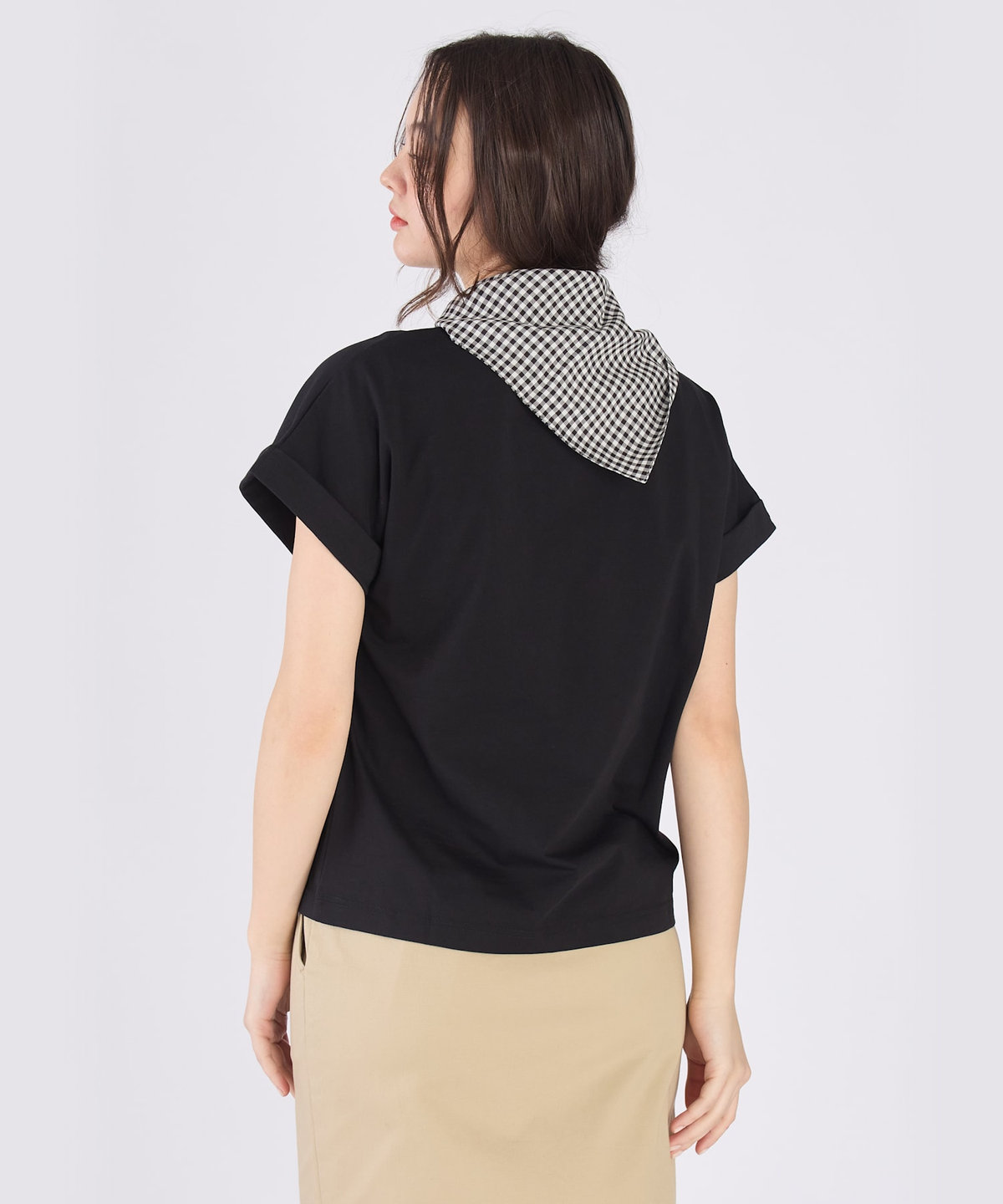 To b. by agnès b. ロゴ プリント コットン マカロン Tシャツ ブラック