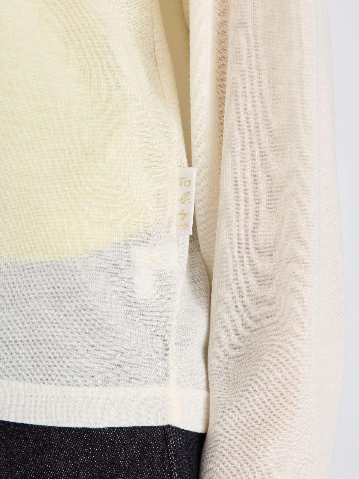 To b. by agnès b. 【Outlet】シアーボーイズロングTシャツ ホワイト