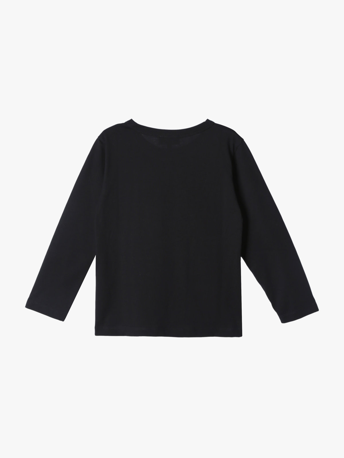 ENFANT ユニセックス キッズ プリント コットン 長袖 Tシャツ "C'est chouette" ブラック
