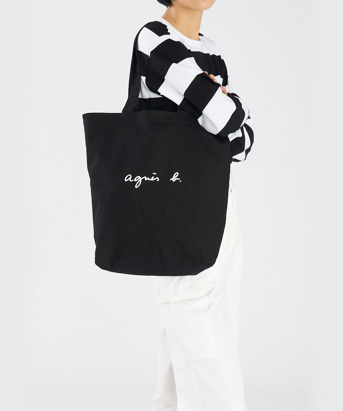 VOYAGE ウィメンズ バッグ＆ウォレット ロゴ コットン リバーシブル トートバッグ "Paulette" YAS18-01 ブラック