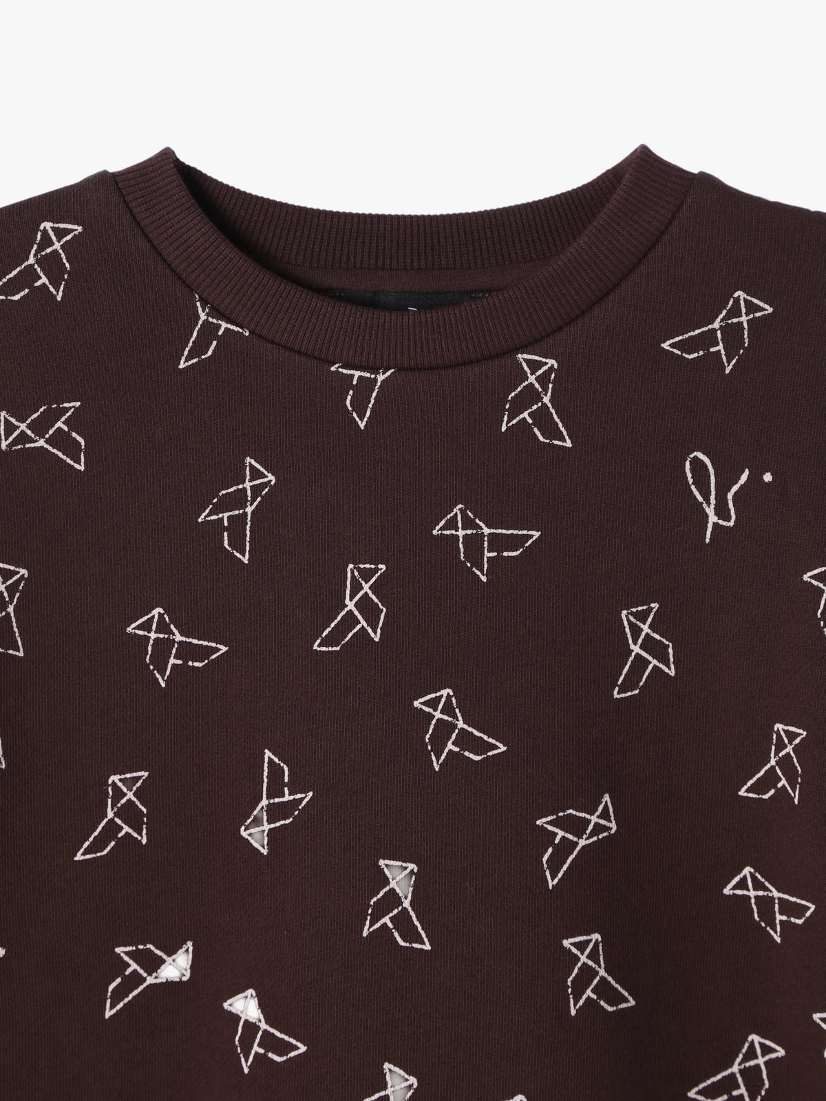 ENFANT ユニセックス 【Outlet】キッズ プリント コットン 長袖 スウェット ブラウン系その他