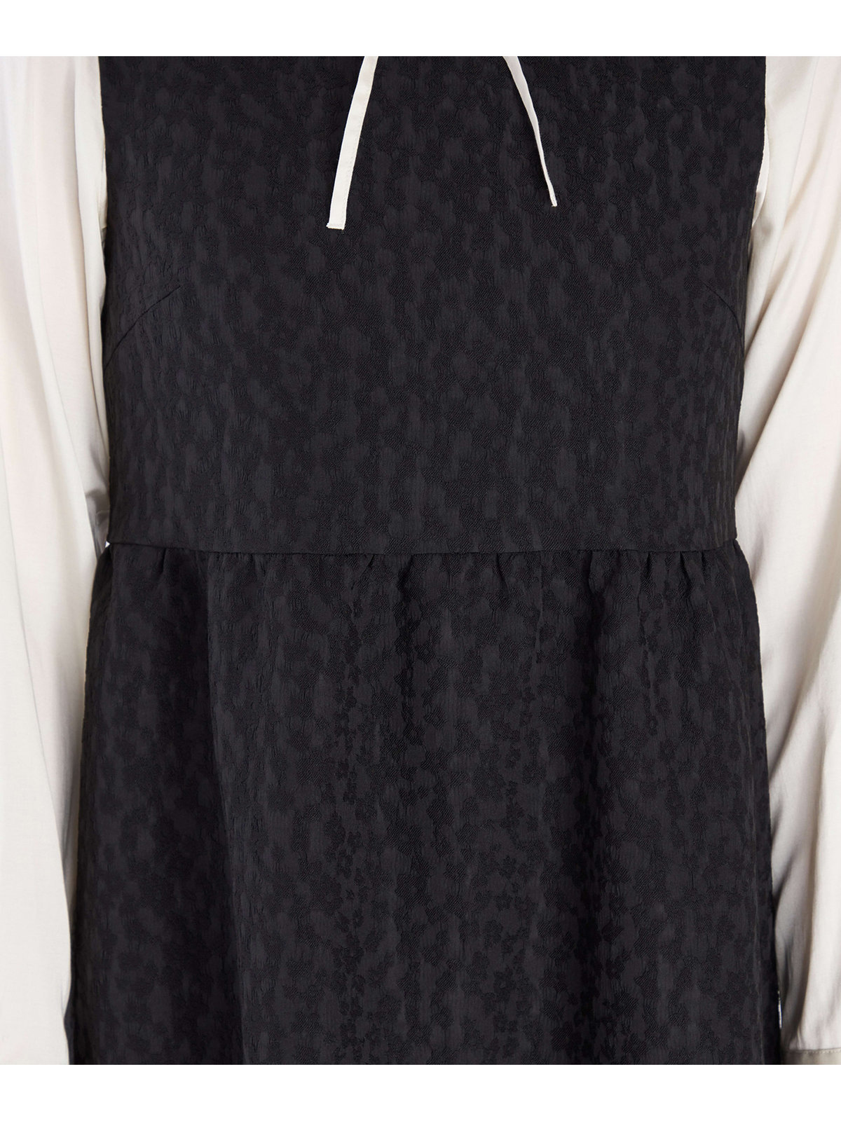 To b. by agnès b. 【Outlet】フラワージャカード ロング ワンピース ブラック