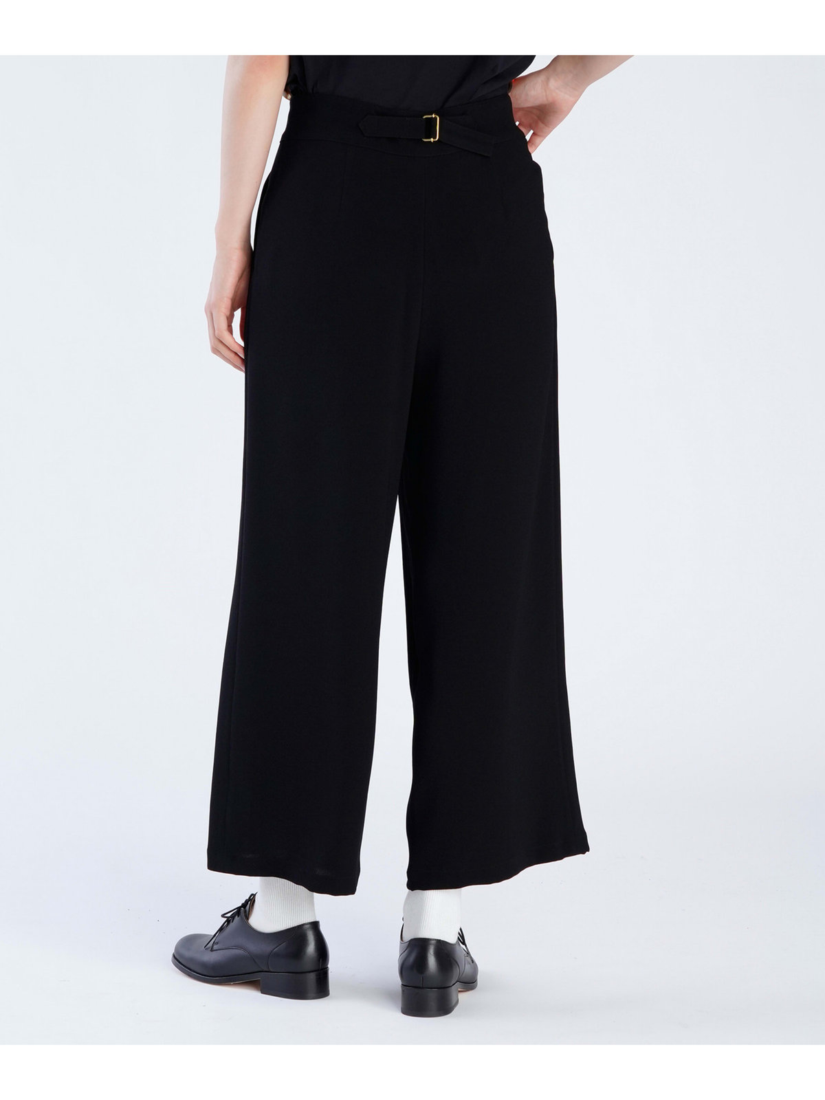 FEMME ウィメンズ ブラック トリアセテート クレープ パンツ ”Tyra” ブラック