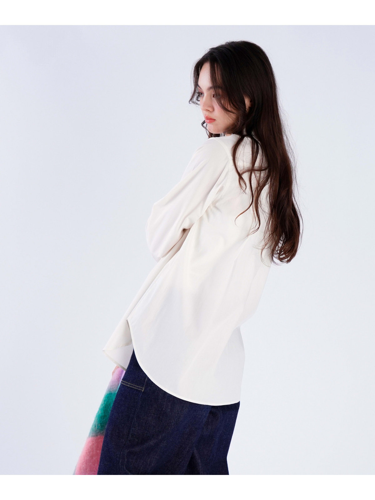 To b. by agnès b. 【Outlet】コットン ロングスリーブ シャツ オフホワイト