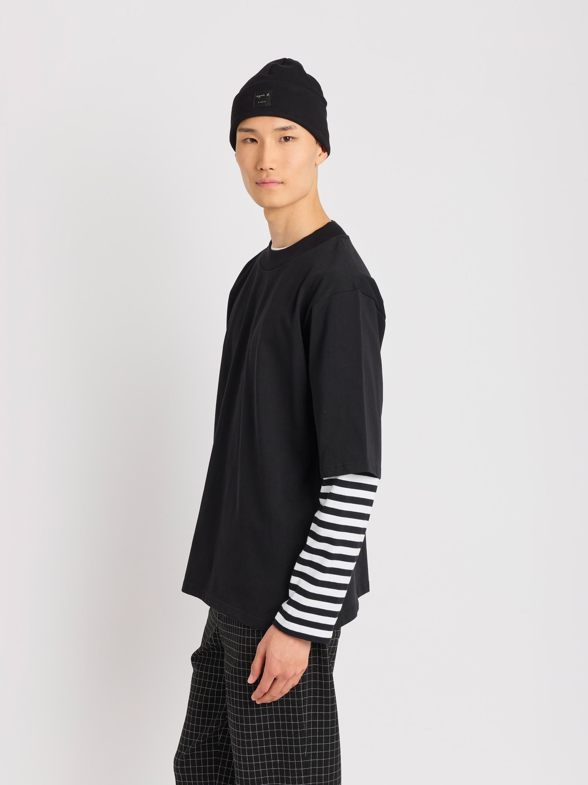 HOMME メンズ メンズ コットン 半袖 Tシャツ "Horace" ブラック
