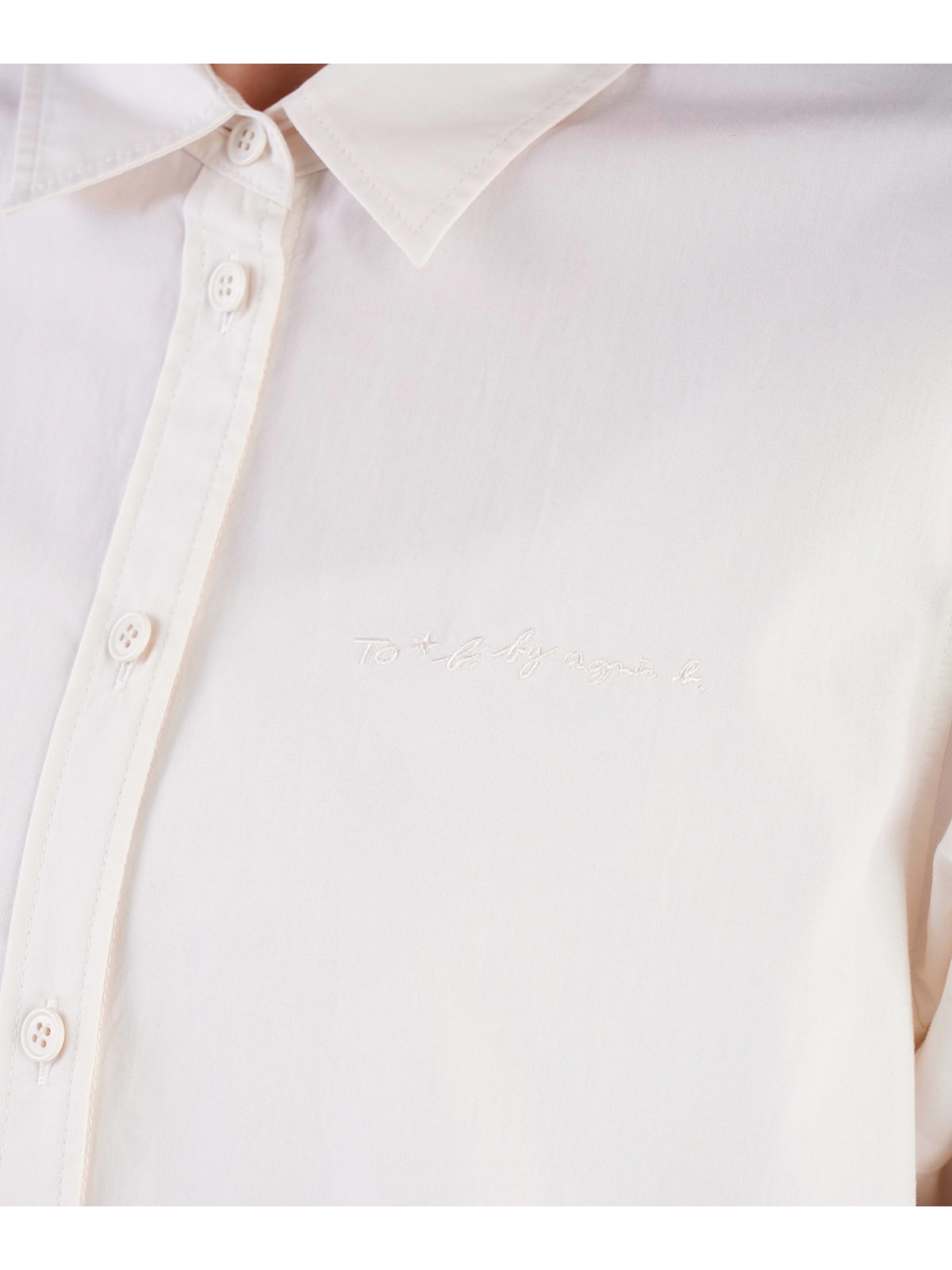 To b. by agnès b. 【Outlet】コットン ロングスリーブ シャツ オフホワイト