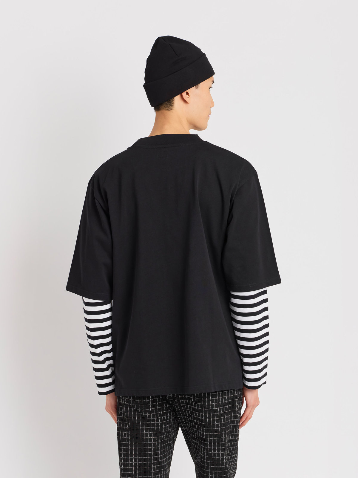 HOMME メンズ メンズ コットン 半袖 Tシャツ "Horace" ブラック