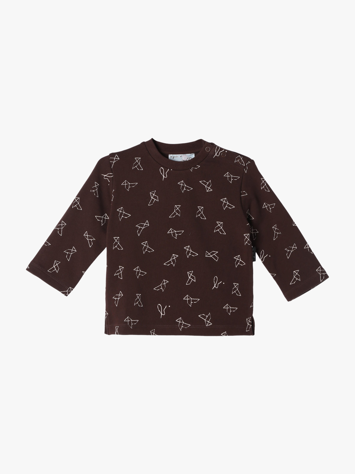 ENFANT ベビー 【Outlet】ベビー プリント コットン 長袖 スウェット ブラウン系その他