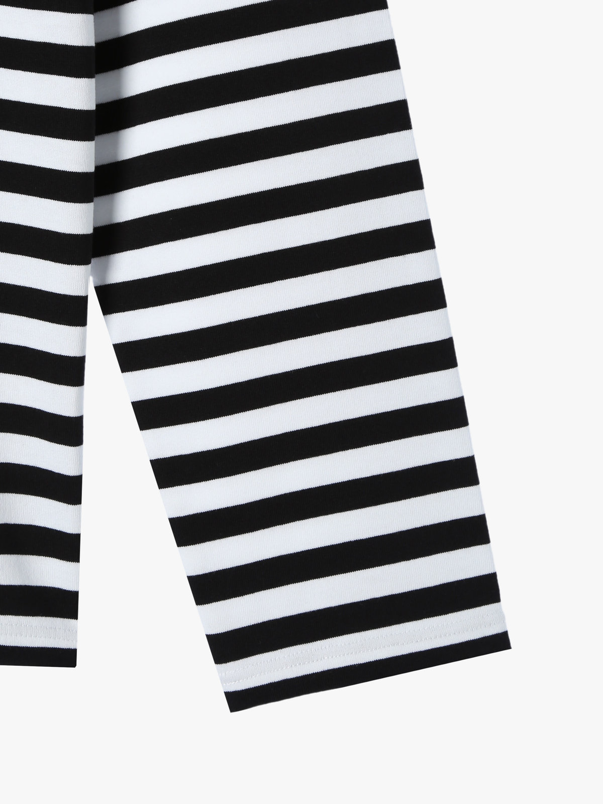 HOMME メンズ メンズ 細ボーダー コットン 長袖 Tシャツ ”Coulos” ブラック