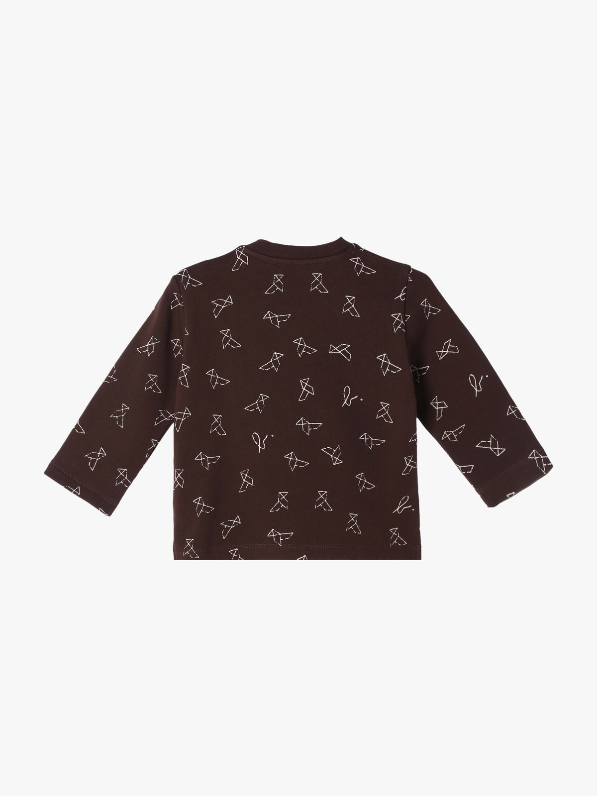 ENFANT ベビー 【Outlet】ベビー プリント コットン 長袖 スウェット ブラウン系その他