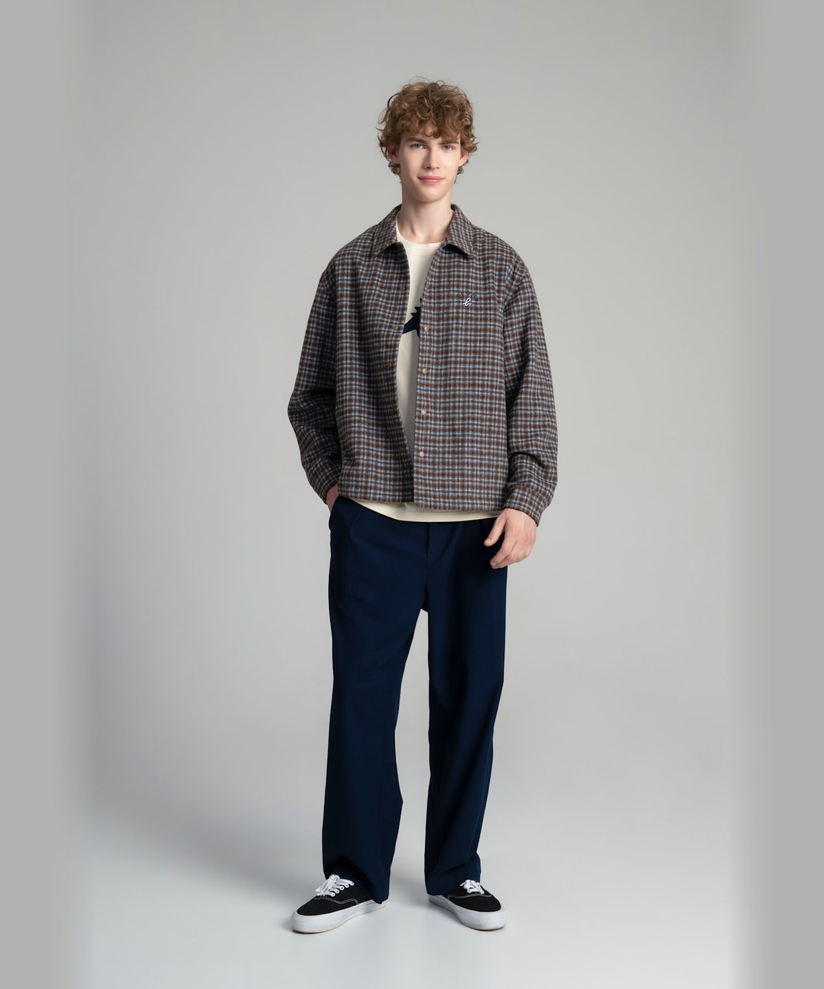 HOMME メンズ SPORT b. メンズ 長袖 フランネルシャツジャケット ベージュ
