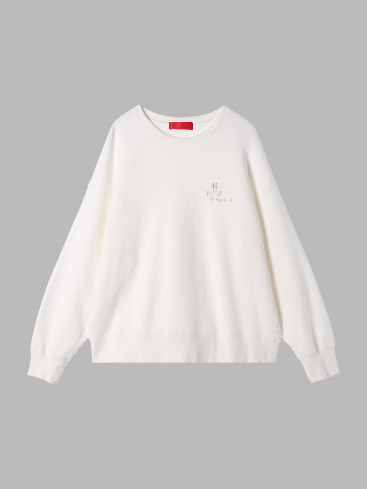To b. by agnès b. 【Outlet】To b. by agnes b. x RED CARD TOKYO OVERSIZED SWEATSHIRT オーバーサイズスウェットシャツ オフホワイト