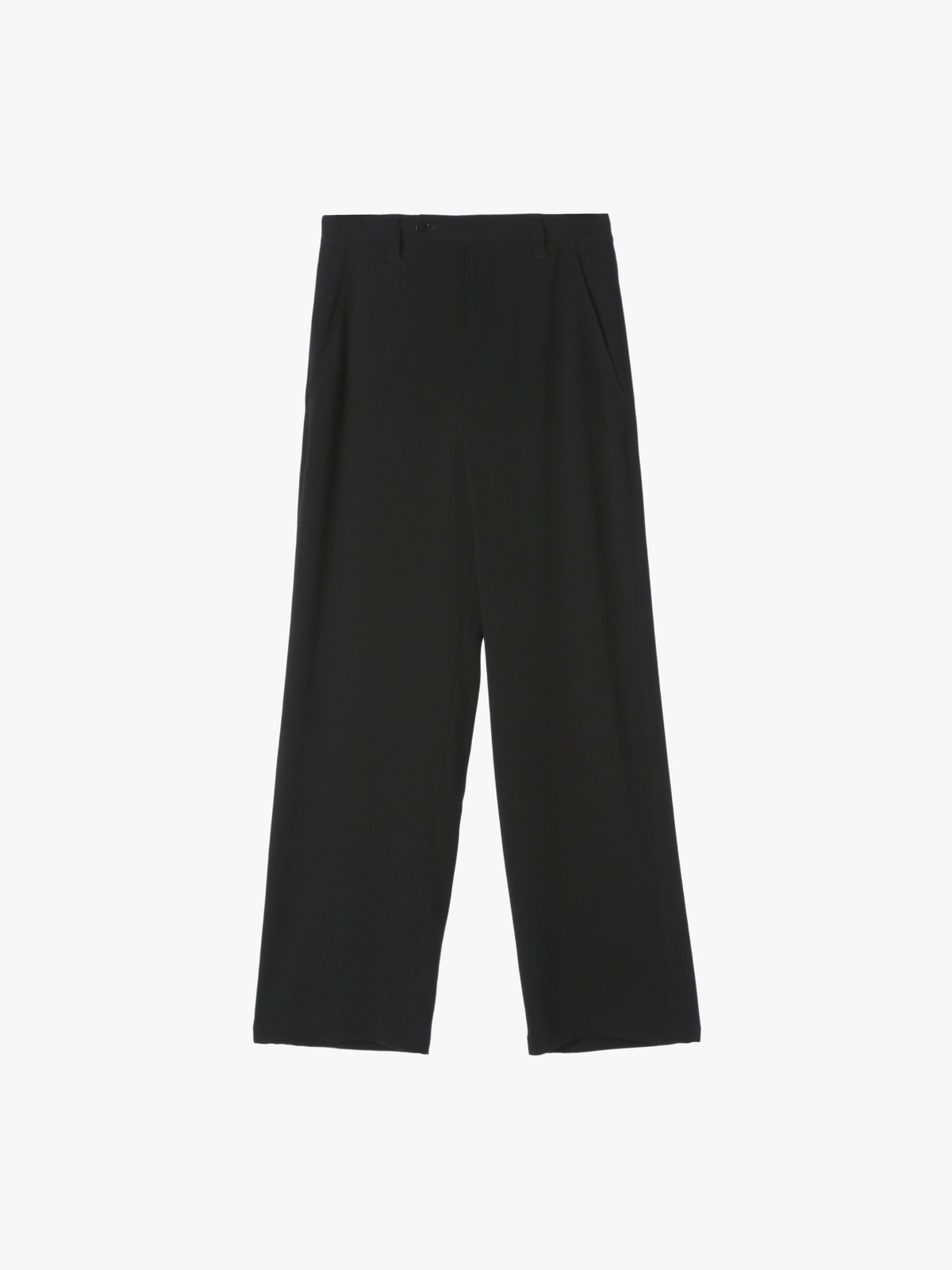 FEMME ウィメンズ ブラック トリアセテート クレープ ロングパンツ ”Boy” ブラック