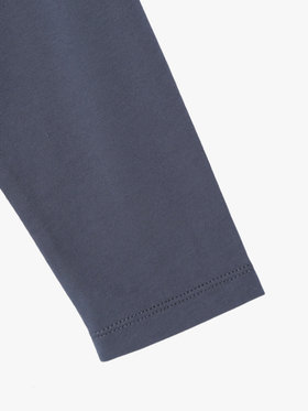 ENFANT ユニセックス キッズ ロゴ コットン 長袖 Tシャツ グレー