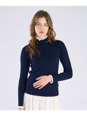 To b. by agnès b. 【Outlet】メランジリブタートル ネイビー