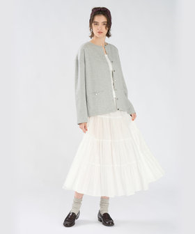 To b. by agnès b. To b. by agnes b.× green label relaxing コットン ビッグカーディガン グレー