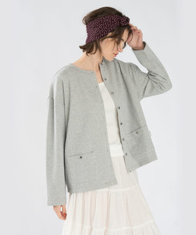 To b. by agnès b. To b. by agnes b.× green label relaxing コットン ビッグカーディガン グレー