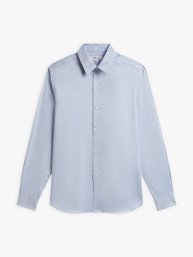 HOMME メンズ メンズ コットン 長袖 シャツ ”Andy” ブルー