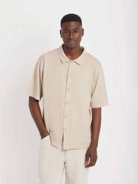 HOMME メンズ JDJ6 CHEMISE ジャージ リネン シャツ ベージュ