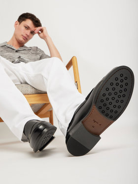 HOMME メンズ メンズ ローファーモカシン ブラック