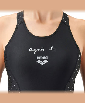 FEMME ウィメンズ agnes b. x arena フィットネスワンピーススパッツ 水着 ブラック