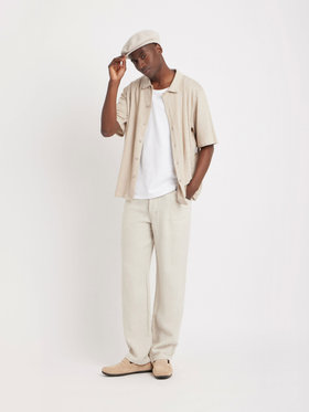 HOMME メンズ JDJ6 CHEMISE ジャージ リネン シャツ ベージュ