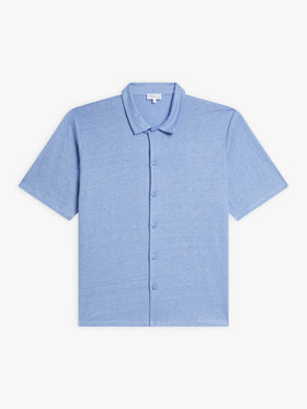 HOMME メンズ JDJ6 CHEMISE ジャージ リネン シャツ ブルー