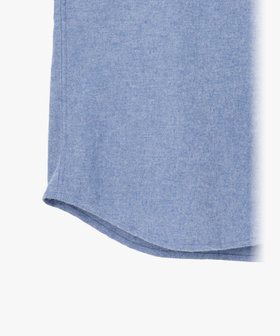 HOMME メンズ メンズ "b."ロゴ スナップボタン コットン 長袖 シャツ "Thomas" グレー系その他
