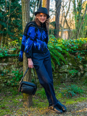 FEMME ウィメンズ デニム パンツ ”Treillis” ネイビー