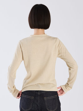 To b. by agnès b. 【Outlet】WW90 TS ラメジャージータートル ゴールド