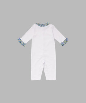 ENFANT ベビー ベビー フラワープリント コットン 長袖 ロンパース ブルー系その他