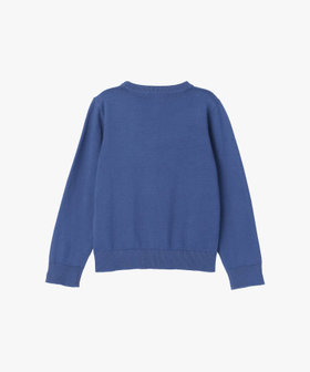 ENFANT ユニセックス キッズ ロゴ刺繍 コットン 長袖 ニット プルオーバー ブルー系その他