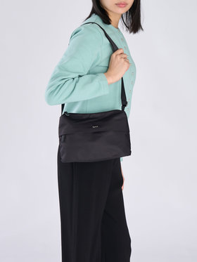 VOYAGE ウィメンズ バッグ＆ウォレット ナイロン スモール ショルダーバッグ "Cecile" NS24-09 ブラック