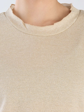 To b. by agnès b. 【Outlet】WW90 TS ラメジャージータートル ゴールド