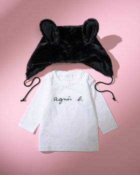 ENFANT ベビー WEB限定 ベビーギフトボックス ロゴTシャツ・ハット 2点セット ホワイト