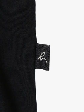 ENFANT ガールズ キッズ コットン ヘンリーネック 半袖 Tシャツ ブラック
