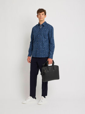 HOMME メンズ メンズ チェック コットン 長袖 シャツ ”Thomas” ブルー系その他