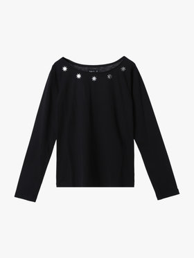 FEMME ウィメンズ コットン 長袖 Tシャツ ”Australie” ブラック