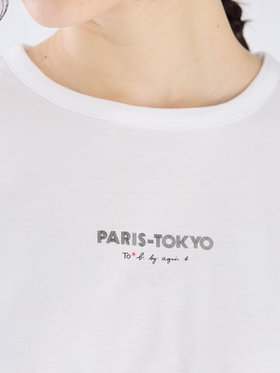 To b. by agnès b. 【Outlet】PARIS TOKYO Tシャツ ホワイト
