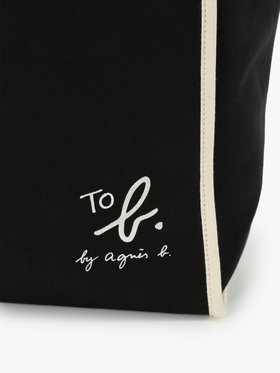 To b. by agnès b. To b. by agnes b.× green label relaxing コットン パイピング トートバッグ ブラック