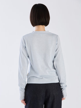 To b. by agnès b. 【Outlet】WW90 TS ラメジャージータートル ライトブルー