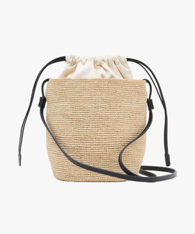 VOYAGE ウィメンズ バッグ＆ウォレット ラフィア スモール ショルダーバッグ YAX08-02 ブラック