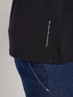 FEMME ウィメンズ オーガニクコットン フォトプリント 半袖 Tシャツ ブラック