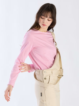 To b. by agnès b. 【Outlet】ボーダーロングスリーブTシャツ ピンク