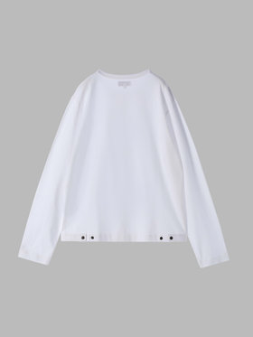 HOMME メンズ メンズ オーガニックコットン 長袖 カーディガンプレッション ”Titien” ホワイト
