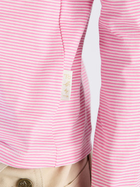 To b. by agnès b. 【Outlet】ボーダーロングスリーブTシャツ ピンク